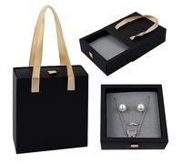 Udewo 2 PCS Velvet Jewellery Boxes, Single Bracelet Gift Box Velvet Jewelry Box Black Bracelet Box Jewellery Boxes Jewelry Gift Box Velvet Bangle Gift Box with Lids Cardboard for Presents Jewellery