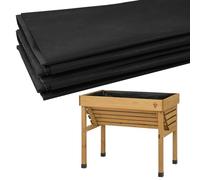 Udewo Fabric Liner for Large Veg Trough Outdoor Raised Bed Planter Liner, 2.9m x 1.6m/115" x 63" Non Woven Black Vegetable Trugs Herb Planter Liner Heavy Duty Plant Grow Bags - Large