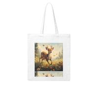UDFKGLP A deer chasing a bee Pattern Woman Canvas Tote Bag Strong and durable for traveling, shopping, Daily One Size