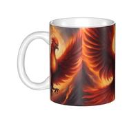 UDFKGLP A lovely phoenix Pattern mug ceramic Mugs for cappuccino, latte, cereal, yogurt, milk, hot or cold drinks Micro-wave oven