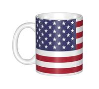 UDFKGLP American flag Pattern mug ceramic Mugs for cappuccino, latte, cereal, yogurt, milk, hot or cold drinks Micro-wave oven
