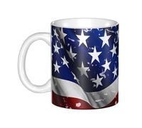 UDFKGLP American Flag Stars Stripes Pattern mug ceramic Mugs for cappuccino, latte, cereal, yogurt, milk, hot or cold drinks Micro-wave oven