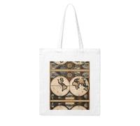 UDFKGLP Ancient Map World Globe Pattern Woman Canvas Tote Bag Strong and durable for traveling, shopping, Daily One Size