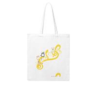 UDFKGLP Animals in the musical notes Pattern Woman Canvas Tote Bag Strong and durable for traveling, shopping, Daily One Size