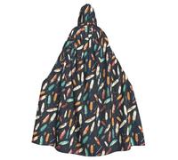 UDFKGLP Arrow Feather Dream Pattern Adult Hooded Cloak is a super large, comfortable, and durable Halloween hooded poncho