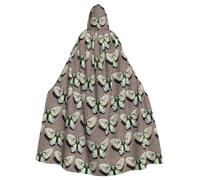 UDFKGLP Beautiful Moth Pattern Adult Hooded Cloak is a super large, comfortable, and durable Halloween hooded poncho