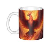 UDFKGLP beautiful phoenix Pattern mug ceramic Mugs for cappuccino, latte, cereal, yogurt, milk, hot or cold drinks Micro-wave oven