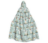 UDFKGLP Beauty Lighthouse Pattern Adult Hooded Cloak is a super large, comfortable, and durable Halloween hooded poncho