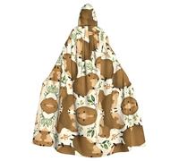 UDFKGLP beaver working Pattern Adult Hooded Cloak is a super large, comfortable, and durable Halloween hooded poncho