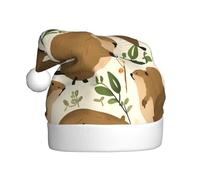 UDFKGLP beaver working Printing Christmas Hat for Adult Festive Celebrations as a Gift for Men and Women