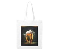 UDFKGLP Beer Bubble Pattern Woman Canvas Tote Bag Strong and durable for traveling, shopping, Daily One Size