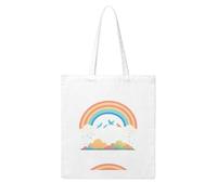 UDFKGLP Birds flying under the rainbow Pattern Woman Canvas Tote Bag Strong and durable for traveling, shopping, Daily One Size