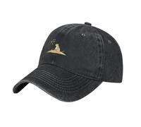 UDFKGLP Black African Cheetah Counting Stars Pattern Washed Cowboy Baseball Cap for Adults - Stylish and Breathable Hat