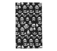 UDFKGLP Black and White Pirates Pattern Towel Towels 27.5x16in Skin-Friendly Absorbent Fluffy and Soft for Bathroom, Beach, Outdoors