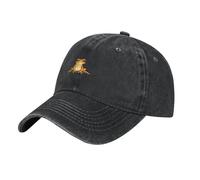 UDFKGLP Black Little Brown Frog Pattern Washed Cowboy Baseball Cap for Adults - Stylish and Breathable Hat