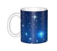 UDFKGLP Blue star pattern Pattern mug ceramic Mugs for cappuccino, latte, cereal, yogurt, milk, hot or cold drinks Micro-wave oven