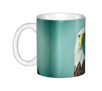UDFKGLP Brave Eagle Pattern mug ceramic Mugs for cappuccino, latte, cereal, yogurt, milk, hot or cold drinks Micro-wave oven