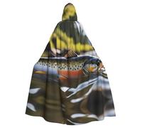 UDFKGLP Brook Trout Fly Fishing Pattern Adult Hooded Cloak is a super large, comfortable, and durable Halloween hooded poncho