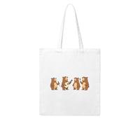 UDFKGLP Brown bears sing Pattern Woman Canvas Tote Bag Strong and durable for traveling, shopping, Daily One Size