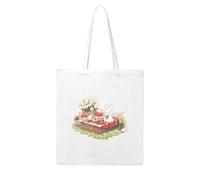 UDFKGLP Bunny in the strawberry garden Pattern Woman Canvas Tote Bag Strong and durable for traveling, shopping, Daily One Size