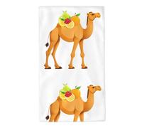 UDFKGLP Camel Carrying Fruit Pattern Towel Towels 27.5x16in Skin-Friendly Absorbent Fluffy and Soft for Bathroom, Beach, Outdoors