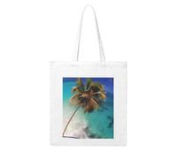 UDFKGLP Caribbean Islands Pattern Woman Canvas Tote Bag Strong and durable for traveling, shopping, Daily One Size