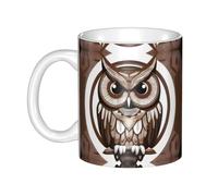 UDFKGLP Cartoon Owl Pattern mug ceramic Mugs for cappuccino, latte, cereal, yogurt, milk, hot or cold drinks Micro-wave oven