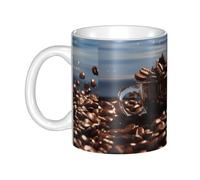 UDFKGLP Coffee Beans Pattern mug ceramic Mugs for cappuccino, latte, cereal, yogurt, milk, hot or cold drinks Micro-wave oven