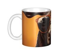 UDFKGLP Cool Moose Pattern mug ceramic Mugs for cappuccino, latte, cereal, yogurt, milk, hot or cold drinks Micro-wave oven