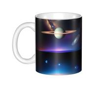 UDFKGLP Cosmic Saturn Pattern mug ceramic Mugs for cappuccino, latte, cereal, yogurt, milk, hot or cold drinks Micro-wave oven