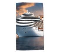UDFKGLP Cruise Ship on The sea Pattern Towel Towels 27.5x16in Skin-Friendly Absorbent Fluffy and Soft for Bathroom, Beach, Outdoors