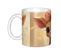 UDFKGLP Cute bow giraffe Pattern mug ceramic Mugs for cappuccino, latte, cereal, yogurt, milk, hot or cold drinks Micro-wave oven
