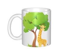 UDFKGLP Cute giraffe under the small tree Pattern mug ceramic Mugs for cappuccino, latte, cereal, yogurt, milk, hot or cold drinks Micro-wave oven