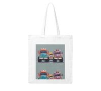 UDFKGLP Cute Monster Trucks Pattern Woman Canvas Tote Bag Strong and durable for traveling, shopping, Daily One Size
