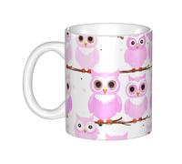 UDFKGLP Cute owl Pattern mug ceramic Mugs for cappuccino, latte, cereal, yogurt, milk, hot or cold drinks Micro-wave oven