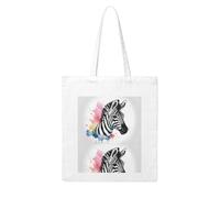 UDFKGLP Cute zebra watercolor Pattern Woman Canvas Tote Bag Strong and durable for traveling, shopping, Daily One Size