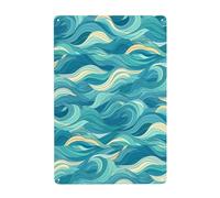 UDFKGLP dawn ocean waves Pattern Tin decorative painting 8x12in Made of tinplate, wear-resistant and durable