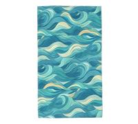 UDFKGLP Dawn Ocean Waves Pattern Towel Towels 27.5x16in Skin-Friendly Absorbent Fluffy and Soft for Bathroom, Beach, Outdoors