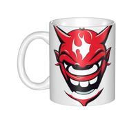 UDFKGLP Devil's Smile Pattern mug ceramic Mugs for cappuccino, latte, cereal, yogurt, milk, hot or cold drinks Micro-wave oven