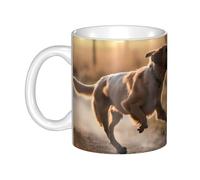 UDFKGLP Dog Catching Pheasant Pattern mug ceramic Mugs for cappuccino, latte, cereal, yogurt, milk, hot or cold drinks Micro-wave oven