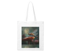 UDFKGLP Dragonfly on a mushroom Pattern Woman Canvas Tote Bag Strong and durable for traveling, shopping, Daily One Size
