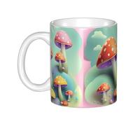 UDFKGLP Dreamy Little Mushroom Pattern mug ceramic Mugs for cappuccino, latte, cereal, yogurt, milk, hot or cold drinks Micro-wave oven