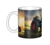UDFKGLP Fantasy Farm Tractor Pattern mug ceramic Mugs for cappuccino, latte, cereal, yogurt, milk, hot or cold drinks Micro-wave oven