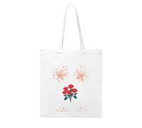 UDFKGLP Fireworks and roses Pattern Woman Canvas Tote Bag Strong and durable for traveling, shopping, Daily One Size