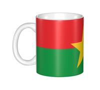 UDFKGLP Flag of Burkina Faso Pattern mug ceramic Mugs for cappuccino, latte, cereal, yogurt, milk, hot or cold drinks Micro-wave oven