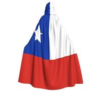 UDFKGLP Flag of Chile Pattern Adult Hooded Cloak is a super large, comfortable, and durable Halloween hooded poncho