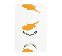 UDFKGLP Flag of Cyprus Pattern Tin decorative painting 8x12in Made of tinplate, wear-resistant and durable