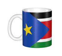 UDFKGLP Flag of South Sudan Pattern mug ceramic Mugs for cappuccino, latte, cereal, yogurt, milk, hot or cold drinks Micro-wave oven