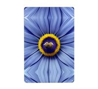 UDFKGLP Flower heart bee Pattern Tin decorative painting 8x12in Made of tinplate, wear-resistant and durable