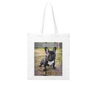 UDFKGLP French Bulldog Dog Pattern Woman Canvas Tote Bag Strong and durable for traveling, shopping, Daily One Size